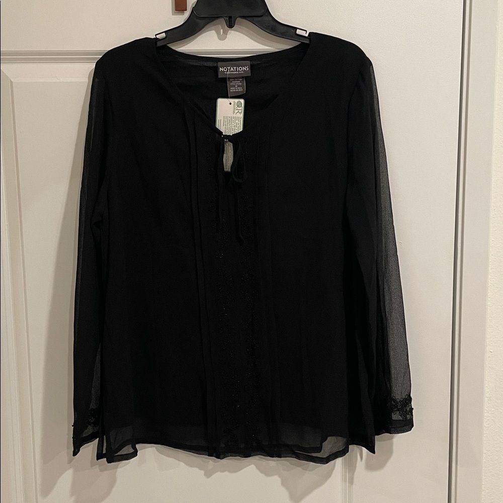 Orvis Black Sheer Women's Blouse